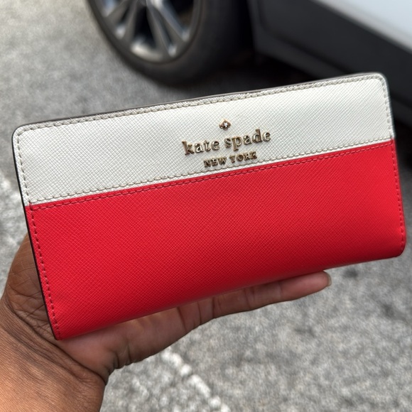 Kate Spade New York Stacy Bi Fold Wallet Cherry - Picture 5 of 15